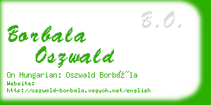 borbala oszwald business card